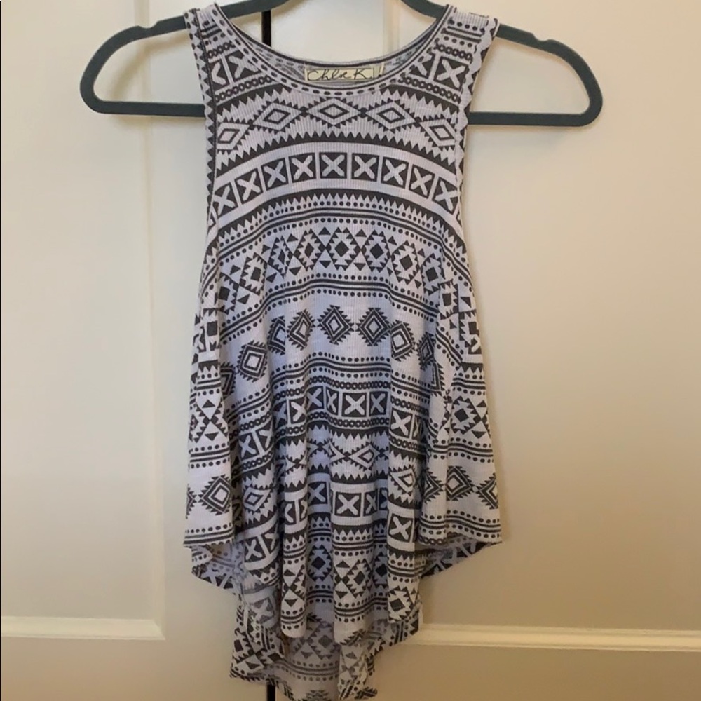 Chloe K aztec print high necked tank